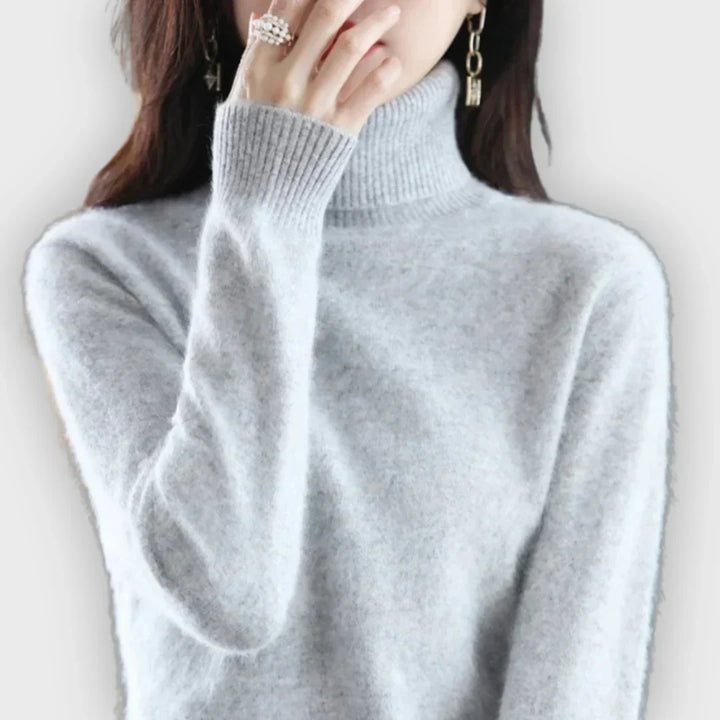 Eduarda | Elegantní kašmírový svetr s vysokým límcem