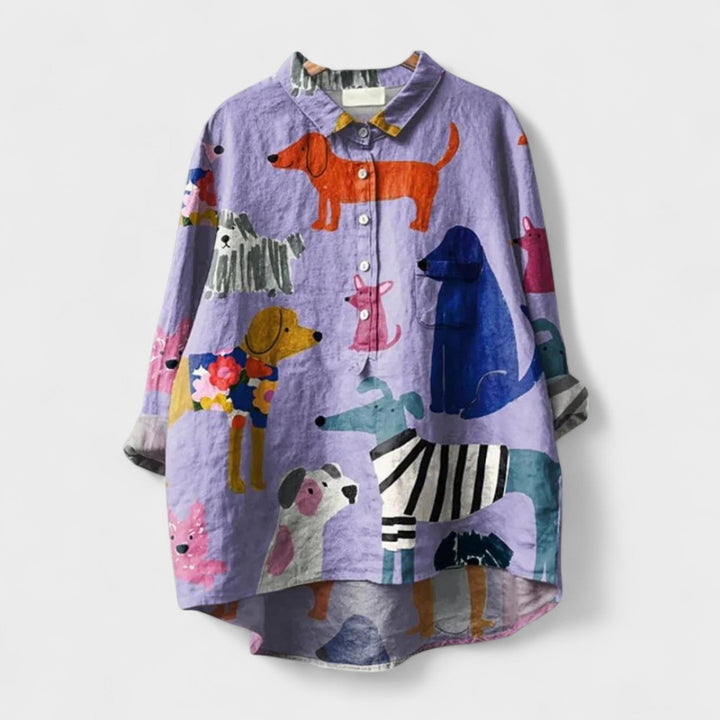 Elisabete - Blusa Feminina com Estampas Sofisticadas