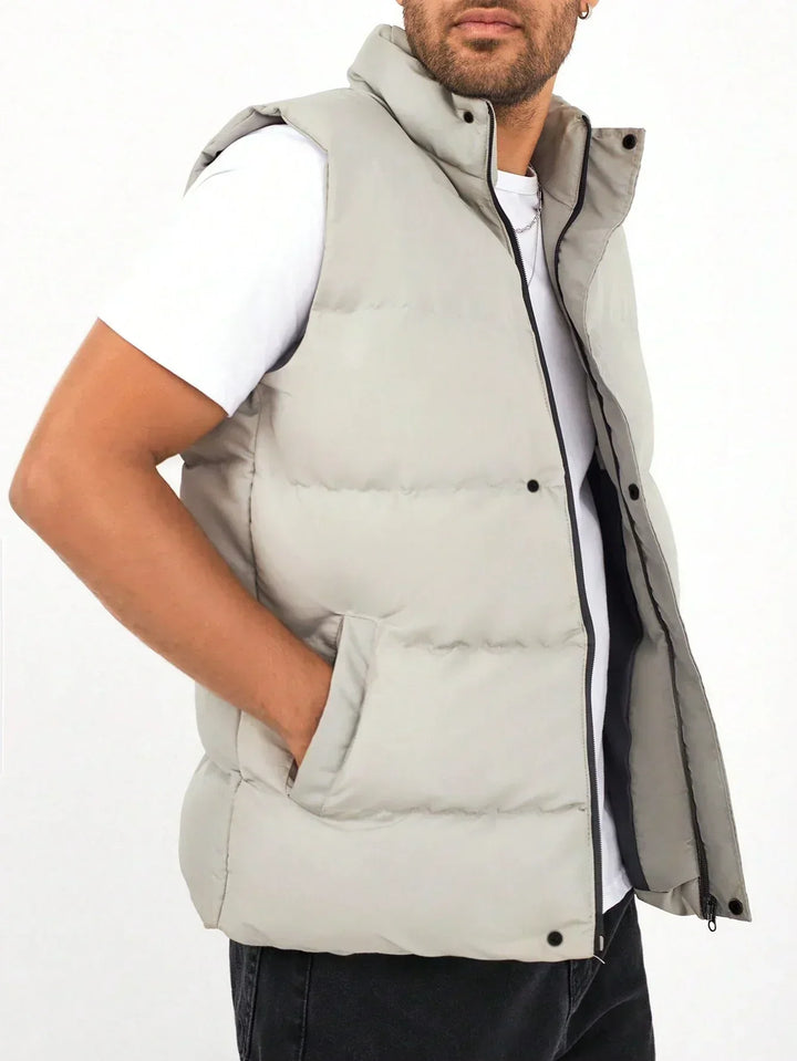 Colete Almofadado com Zíper Frontal e Aquecimento Respirável para o Corpo