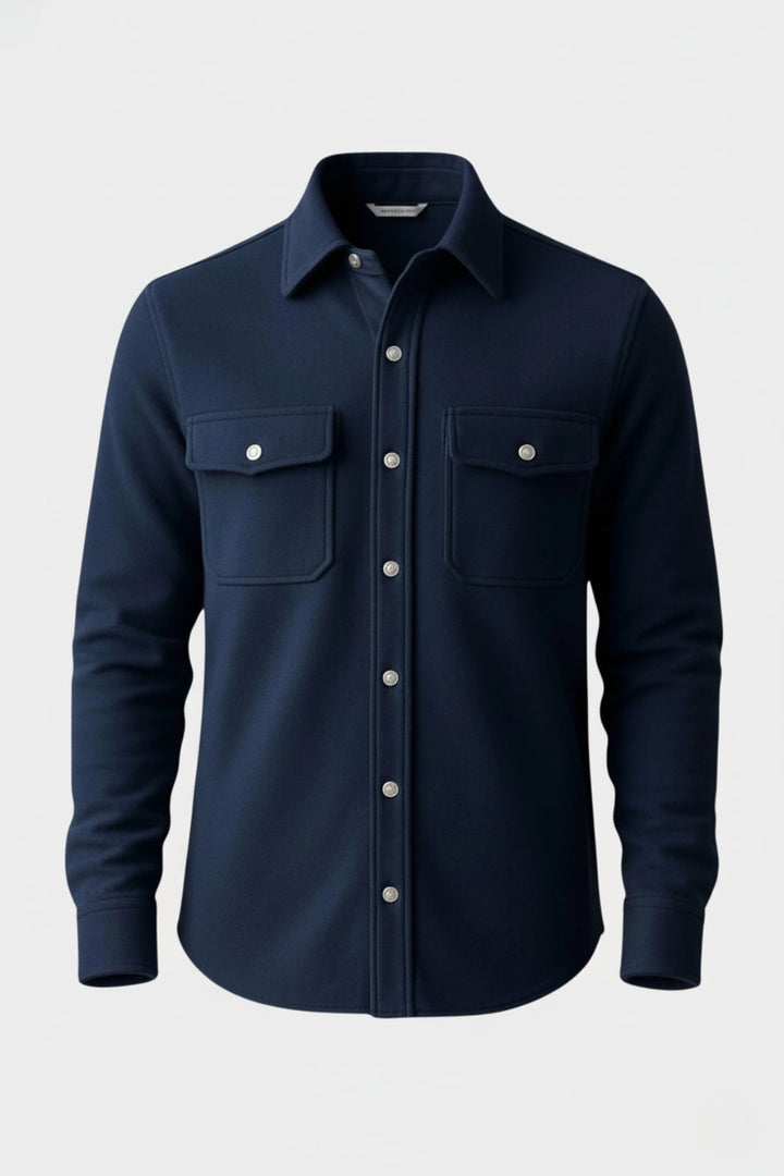 Navy Signature Overshirt